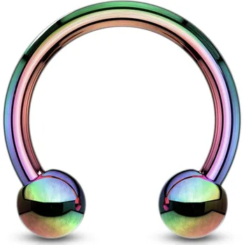 Piercing Šperky4U Piercing podkova, barva duhová - PV1001W-120833