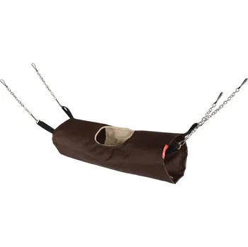 pelíšek pro malé zvíře Tommi Duo tunel pro fretky 44 x 35 cm hnědý/béžový