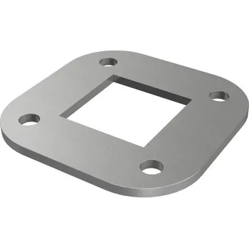 Zábradlí Hahn Steel Čtvercová deska 88 x 88 x 4 mm pro sloupek 40 x 40 mm, nerezová ocel AISI 304, surová