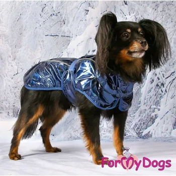 Obleček pro psa FOR MY DOGS Pláštěnka pro psy i fenky BLUE JACKET Velikost: 18/XL