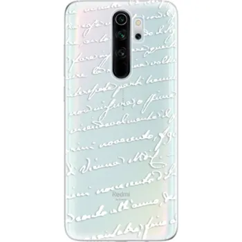 Pouzdro na mobilní telefon Odolné silikonové pouzdro iSaprio - Handwriting 01 - white - Xiaomi Redmi Note 8 Pro