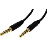 GOOBAY Kabel Jack 3,5mm 4pin vidlice, z obou stran 1,5m černá