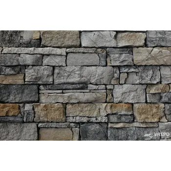 Obklady Vaspo Zrubový kámen šedý 37,5 x 10 x 3,5 cm 0,75 m2 Šedá
