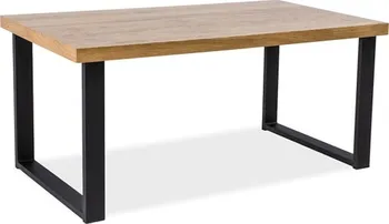 Jídelní stůl Casarredo Umberto 150 x 90 cm černý/masiv dub
