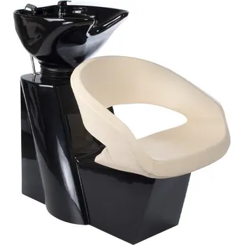 Kadeřnické křeslo Kadeřnický mycí box PAOLO BH-8032 - krémový