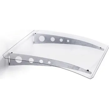 Stříška nad vchodové dveře Hahn Steel Stříška z bezbarvého akrylového skla 1800 x 900, pozinkovaná