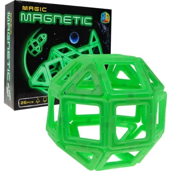 ostatní stavebnice 3D Diy Magnetické kostky - svítící ve tmě 26 ks