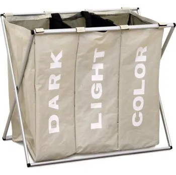 Koš na prádlo Látkový koš na prádlo LAUNDRY TYP 3 šedobéžová