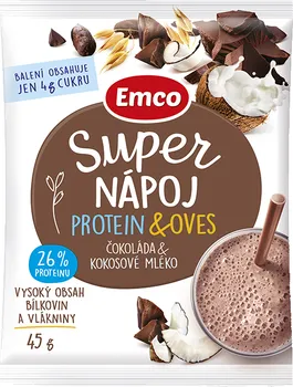 Fitness strava Emco Super nápoj protein & oves čokoláda/kokosové mléko 45 g