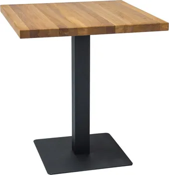 Jídelní stůl Casarredo Puro 60 x 60 cm černý/MDF dub