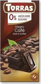 Čokoláda Torras Hořká čokoláda kávová 50 % bez cukru 75 g