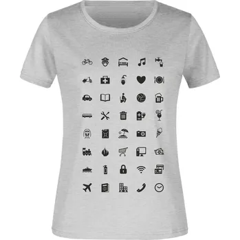 TUKAN AGENCY Dámské tričko pro cestovatele Fashion World Barva: Šedý melír, Velikost: S