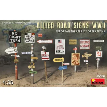 Plastikový model Miniart 1/35 Allied Road Signs WWII (European Theatre)