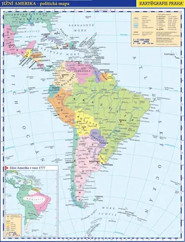 Jižní Amerika příruční politická mapa 1:33 000 000 - Kartografie Praha (2005)