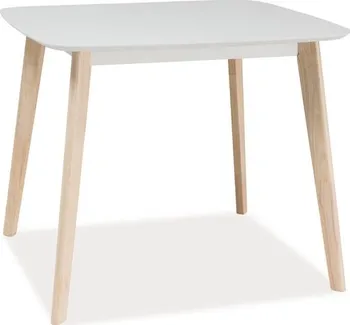 Jídelní stůl Casarredo Tibi 90 x 80 cm bělený dub/bílý
