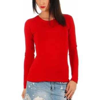 Dámské tričko Dámské triko s dlouhým rukávem - červené - vel. S/M