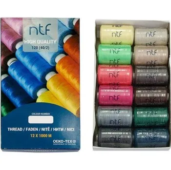 Nit Nit polyesterová univerzální, 1000m, mix VI., 12 ks