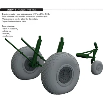 Plastikový model Eduard 1/48 B-17 wheels (HKM)