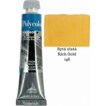 Speciální výtvarná barva Akrylové barvy Maimeri Polycolor Sytá zlatá