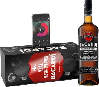 Rum Bacardí Carta Negra Music box 40 % 0,7 l