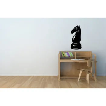 Samolepící dekorace Lepy.cz Samolepka na zeď Šachy - jezdec Velikost (šířka x výška): 20x45cm, Barevná varianta: Ledová modrá