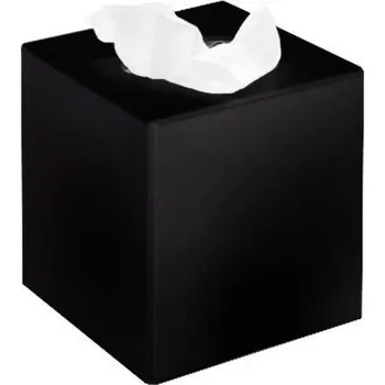 Zásobník na papírové ručníky Zásobník na kosmetické kapesníčky krychle - černý
