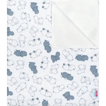 Přebalovací podložka Nepromokavá flanelová podložka hrošík šedý