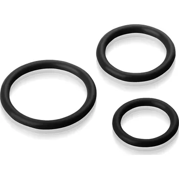 Návlek na penis TŘI ČERNÉ KROUŽKY NA PENIS A VARLATA WRW 2054B