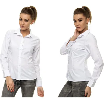 Dámská halenka Dámská bílá košile s dlouhým rukávem - vel. 48