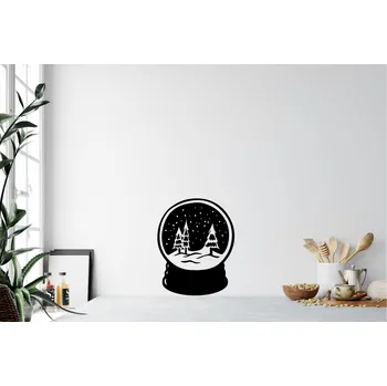 Samolepící dekorace Lepy.cz Samolepka na zeď Sněžítko Velikost (šířka x výška): 25x32cm, Barevná varianta: Tmavě červená