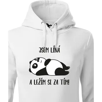 Dámská mikina Dámská mikina Jsem líná a ležím si za tím!, Barva Bílá, Velikost XL, Canvas Dámská mikina Bezvatriko.cz 1