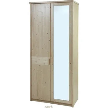 Šatní skříň Gazel ENNA šatní skříň 2 dílná - zrcadlo Dřevina: Smrk