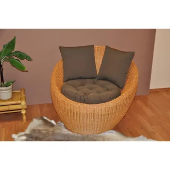 Křeslo Ratanové křeslo Gentong medové s polstrem