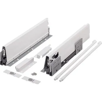 Nábytkové kování Plnovýsuv s tl. STRONG BOX 140/450 mm - sada Bílá