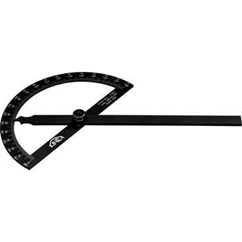 Úhloměr KINEX » K-MET Úhloměr obloukový KINEX BLACK COAT 180°, 120x200 mm