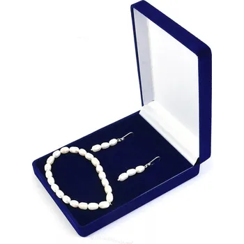 Souprava šperků Bílé perly dárková sada Ag zapínání