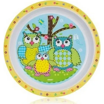 Talíř Banquet Mělký talíř Sovičky plastový 21 cm