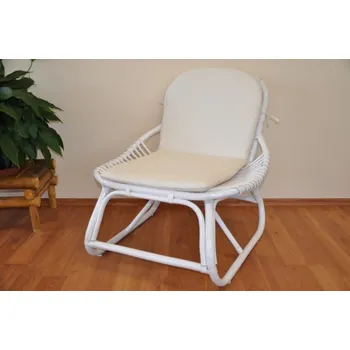 Křeslo Křeslo Denpasar bílé polstr přírodní bílý