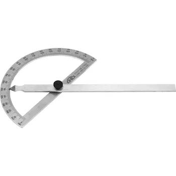 Úhloměr KINEX » K-MET Úhloměr obloukový KINEX, NEREZ, 0-180°, 315x650 mm