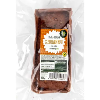 Trvanlivě pečivo Recenze Country Life Sladký chlebíček s pohankou bez lepku 250 g