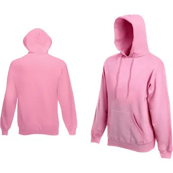 Pánská mikina Fruit Of The Loom Hooded Sweat Light Pink