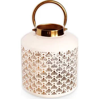 Svícen Lucerna kov pr.18 v.22cm sv.růžová (39850/P)