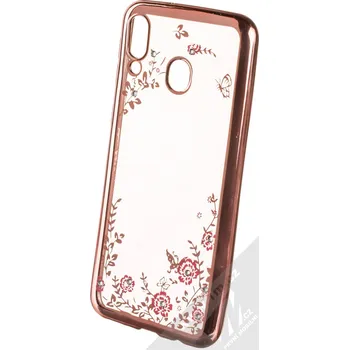 Pouzdro na mobilní telefon Forcell Diamond TPU ochranný kryt pro Samsung Galaxy M20 růžově zlatá (rose gold)