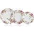 Talíř Banquet Beauty jídelní porcelánová sada 18 ks bílá/kytky