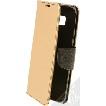 Pouzdro na mobilní telefon Forcell Fancy Book flipové pouzdro pro Samsung Galaxy S8 Plus zlatá černá (gold black)