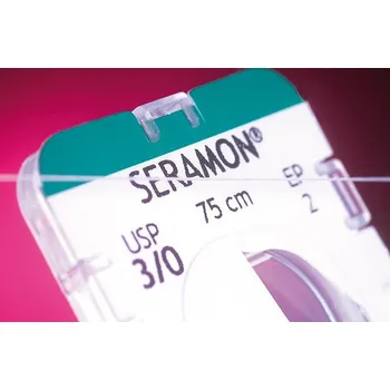 Chirurgická jehla SERAMON 5/0 (USP) PTFE 1x0,75m DS – 24 ks chirurgických šicích vláken