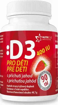 Nutricius D3 400 IU pro děti jahoda