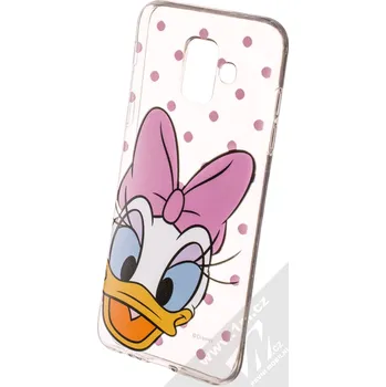 Pouzdro na mobilní telefon Disney Daisy Duck 004 TPU ochranný silikonový kryt s motivem pro Samsung Galaxy A6 (2018) průhledná (transparent)