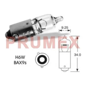 Autožárovka Žárovka Elta 12V 6W BAX9s halogen