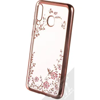 Pouzdro na mobilní telefon Forcell Diamond TPU ochranný kryt pro Samsung Galaxy M30 růžově zlatá (rose gold)